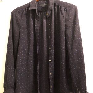 Lands’ End Navy Blouse